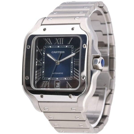 Cartier santos blue dail