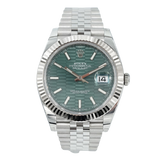 rolex. datejust 41 green dial new