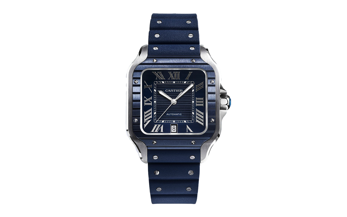 SANTOS DE CARTIER CRWSSA0048 blue dial