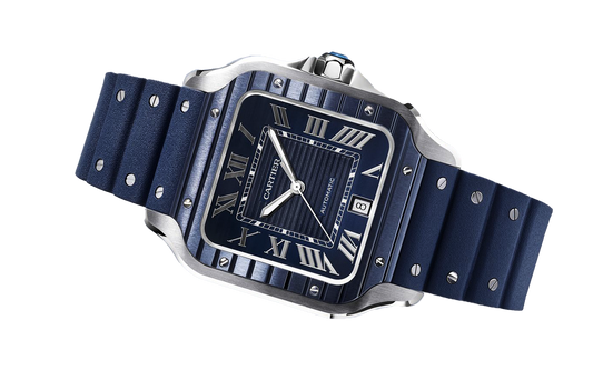 SANTOS DE CARTIER CRWSSA0048 blue dial