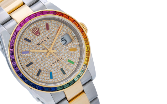 ROLEX DATEJUST 116203 36MM RAINBOW